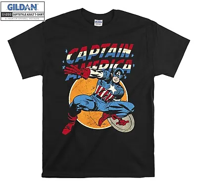 Buy Marvel Captain America Comic T-shirt Gift Hoodie Tshirt Men Women Unisex F409 • 11.95£