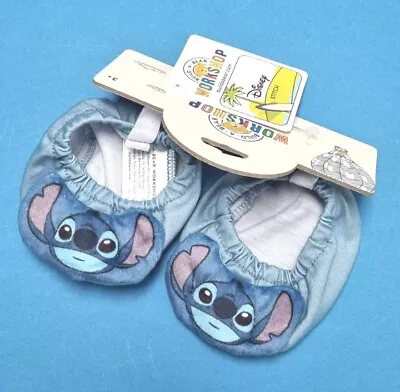 Buy Build A Bear Disney Stitch Blue Slippers BNWT  • 11.99£