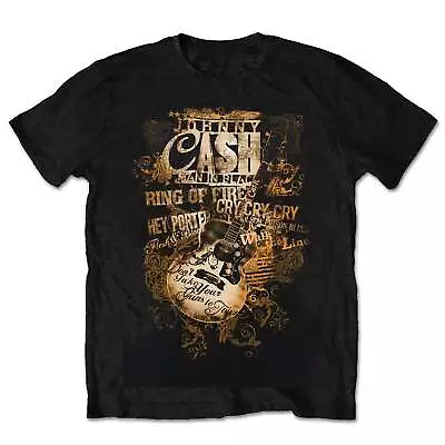 Buy SALE Johnny Cash | Official Band T-shirt | Guitar Song Titles • 14.95£