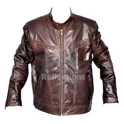Buy Leather Fashion Jacket Antique Style Trendy Rough/Tough Leather Crunch Jacket • 106.22£