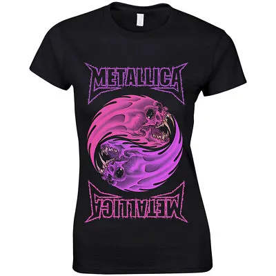 Buy Metallica 'Yin Yang' (Black) Womens Fitted T-Shirt - NEW & OFFICIAL! • 16.29£