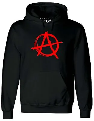 Buy Anarchy Symbol Men's Hoodie - Punk Rock T Shirt Bedlam Evil Anarchist War Rocker • 24.99£