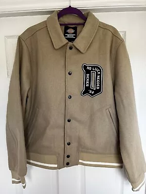 Buy Dickies “no Luck Needed” Varsity Jacket Medium • 65£