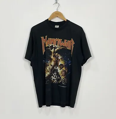 Buy Vintage 1998 Manowar Hell On Stage Tour Heavy Metal Rock Black T-shirt Men’s XL • 120£