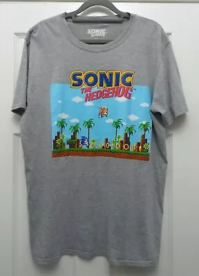 Buy Sonic The Hedgehog Sega Grey T Shirt Size Large • 10£