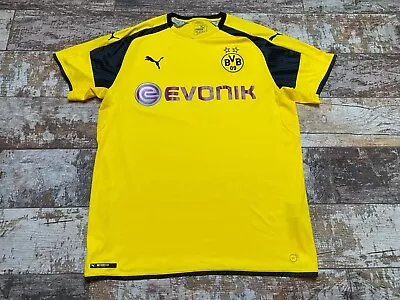Buy PUMA Men's Borussia Dortmund BVB 2018-2019 Home Yellow Jersey T-Shirt Size XL • 35£