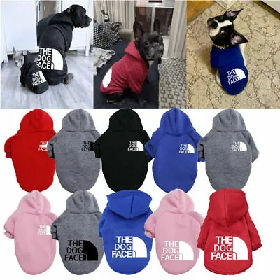 Buy Winter Fashion Dog Hoodie Pet Clothes Dogs Coat Jacket Cotton The Face Soft Warm • 9.31£