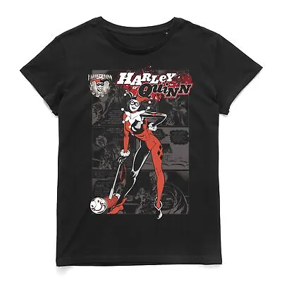 Buy Official DC Comics Batman Harley Quinn Comic Page Women's T-Shirt • 10.79£