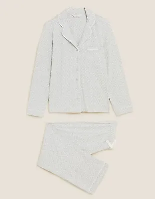 Buy M&s Pyjamas Set Cool Comfort Cotton Grey Bnwt Size Xl • 12£