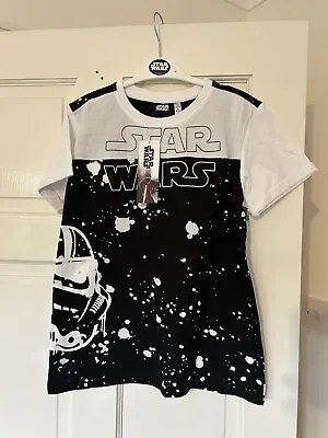 Buy Star Wars Boys T-shirt Stormtrooper Black & White Kids 11-12 Years Official NEW • 4.50£