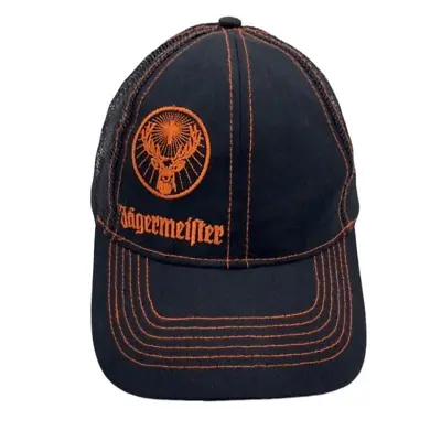 Buy Jagermeister Trucker Snapback Embroidered Logo Hat In Orange/Gray One Size • 17.01£