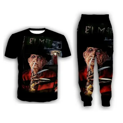 Buy Horror Freddy Krueger 3D Print T-Shirt Men/Women's Jogging Pants Sport Suit • 6.34£