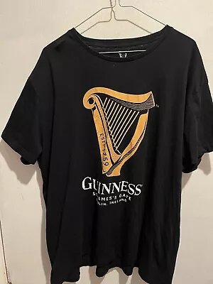 Buy Men’s Black Guiness T Shirt Size XXL • 0.10£