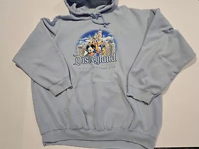 Buy Disneyland Resort Sweatshirt Hoodie Pullover Light Blue Unisex- Size 2XL • 16.33£