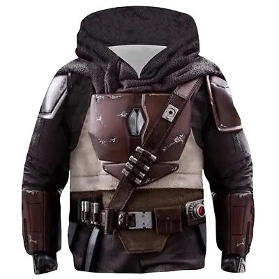 Buy Cosplay The Mandalorian Child Kid Shirt Hoodie Star Wars Costume 3D Print • 17.99£