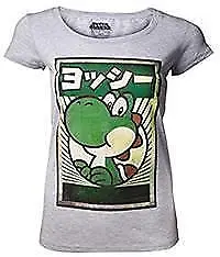 Buy Official Super Mario Japanese Yoshi Womens T-Shirt, XS Cotton Shirt • 9.99£