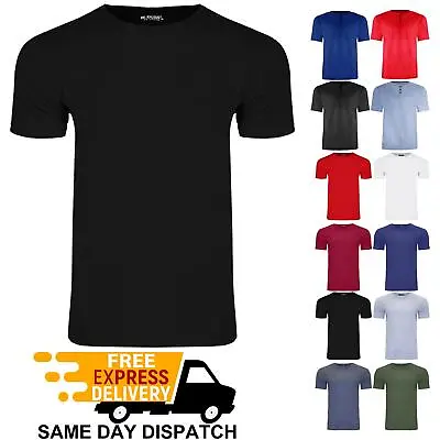 Buy Mens Plain Casual Short Sleeve Running Cotton Gym Work Basic Sports T-Shirt Top • 3.99£