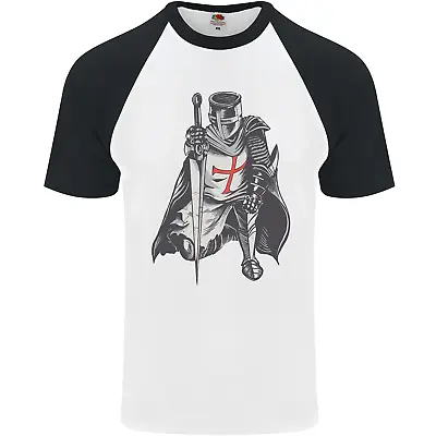 Buy A Nights Templar St Georges Day England Mens S/S Baseball T-Shirt • 8.99£
