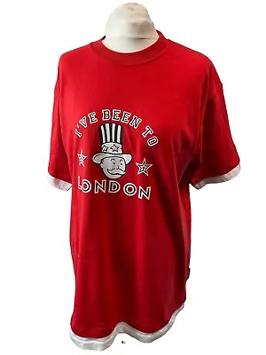 Buy Monopoly Red Round Neck Short Sleeve T Shirt Mens Size XL (EL22) • 9.99£