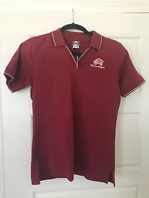 Buy IMS Women's Polo Shirt/ Wells Fargo Logo/ Red/ Size S/ New With Tags • 19.30£