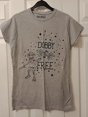 Buy Women's Grey Harry Potter Dobby T-Shirt Size M (10-12) Polyester/Cotton BNWT • 3£