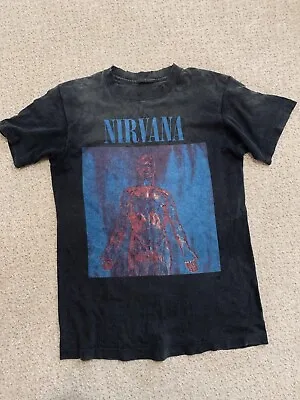 Buy Nirvana Sliver T-Shirt 90s Kurt Cobain Vintage M / L Giant Original Vinyl • 575£