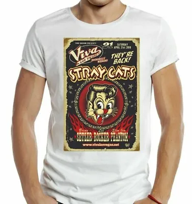 Buy STRAY CATS ROCKABILLY T SHIRT Carl Perkins Jerry Lee Lewis Eddie Cochran Retro • 7.97£