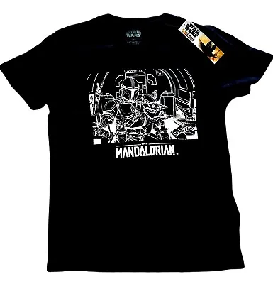 Buy Mandalorian  T-Shirt Grogu Baby Yoda Black LARGE T-Shirt - DiFuzed Official • 9.90£