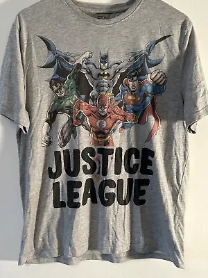Buy Justice League T Shirt Large Grey Motif  • 9.99£