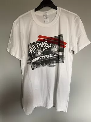 Buy ALL TIME LOW Love Like War Cassette T Shirt White Black Red Size M Medium • 12.99£