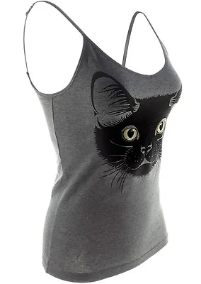Buy Chartreux Cat Shirt Women's Shelf Bra Tank Top, Heather Grey • 20.78£