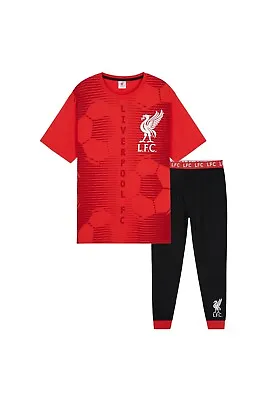 Buy Liverpool Fc Mens Pyjama Set - Bottoms And T-Shirt Short Sleeves Nightwear • 19.49£
