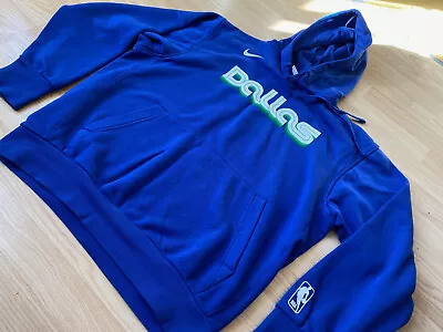 Buy NIKE NBA Dallas Mavericks City Edition Fleece Hoodie Rush Blue Size Med (Doncic) • 15£