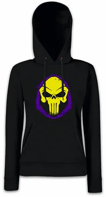 Buy PUNISHOR Women Hoodie Sweatshirt Skull Punisher Skeletor MOTU Comic • 40.79£