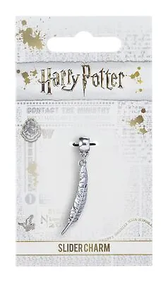 Buy Harry Potter Official Feather Quill Slider Charm Bracelet Necklace Jewellery • 5.45£