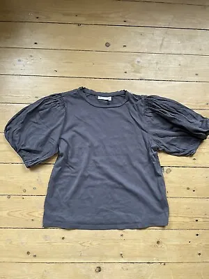 Buy Asos Grey Tshirt With Volume Sleeves Size 4 • 3.90£