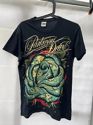 Buy Parkway Drive Band Tee Metalcore Rock T-Shirt Graphic Size Small Rose Print • 13.49£