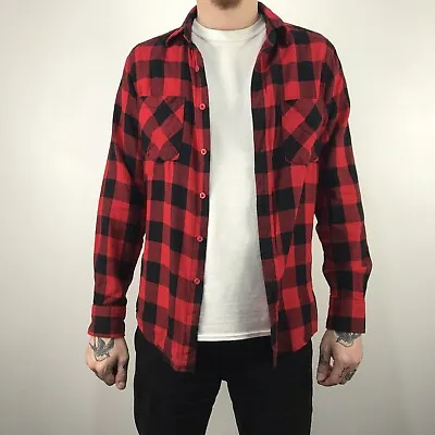 Buy Peaked Apparel Flannel Shirt Check Long Sleeve Small • 12.95£