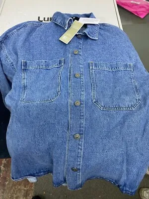 Buy VERY, Ladies Denim Jacket Top/Overshirt With Tags, Size: L, Free Delivery • 14.99£