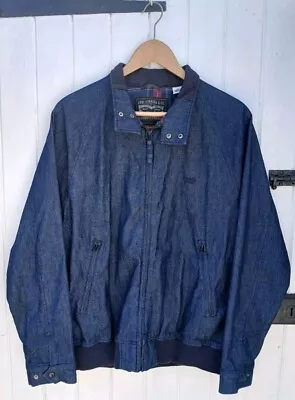 Buy Levi's Mens Blue Denim Bomber Jacket - Tartan Check Lining - Cotton Blend - Uk M • 34.99£