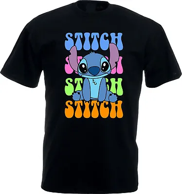 Buy Stitch Disney T-Shirt, Cute Lilo And Stitch, Cartoon Unisex Adult Kids Tee Top • 12.99£