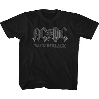 Buy Kids AC/DC Back In Black Black Rock And Roll Music Band T-Shirt • 19.29£