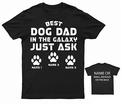 Buy Best Dog Dad In The Galaxy Just ASK T-Shirt Funny Dog Lover Gift • 15.95£
