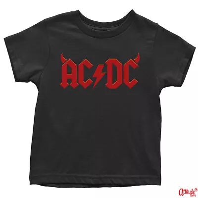 Buy ACDC Baby & Toddler T Shirts-Official-ACDC Horns Baby Sizes & Kids Tee Shirts • 14£