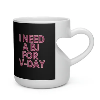 Buy Valentine's Day Gift For Him, V-day BJ Heart Shape Mug, Husband, Boyfriend, Men • 26.57£