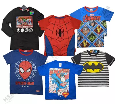 Buy Boys Kid Character TShirts Short Sleeve Marvel Avengers DC Comics World Book Day • 4.99£