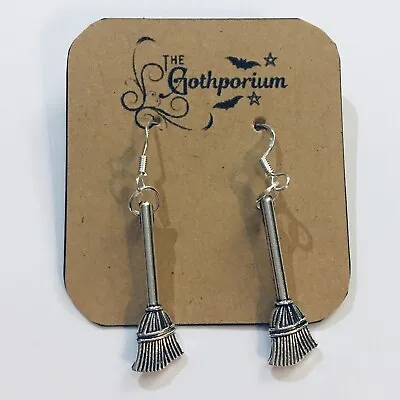 Buy Broomstick Earrings, Gothic Handmade Earrings, Gothic Jewellery • 2.99£