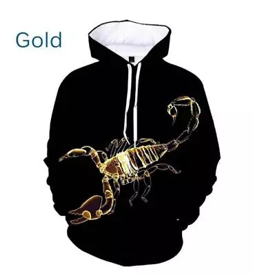 Buy Animal Scorpion 3D Print Hoodie Print Sweatshirt Men Hooded Pullover Sweatshirts • 19.10£