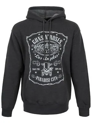 Buy Guns N' Roses Hoodie Paradise City Charcoal Pullover Men's Dark Grey • 29.99£