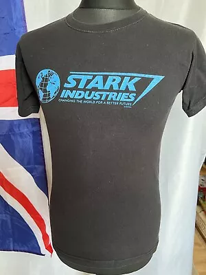 Buy Black Marvel Stark Industries T Shirt  S • 10£